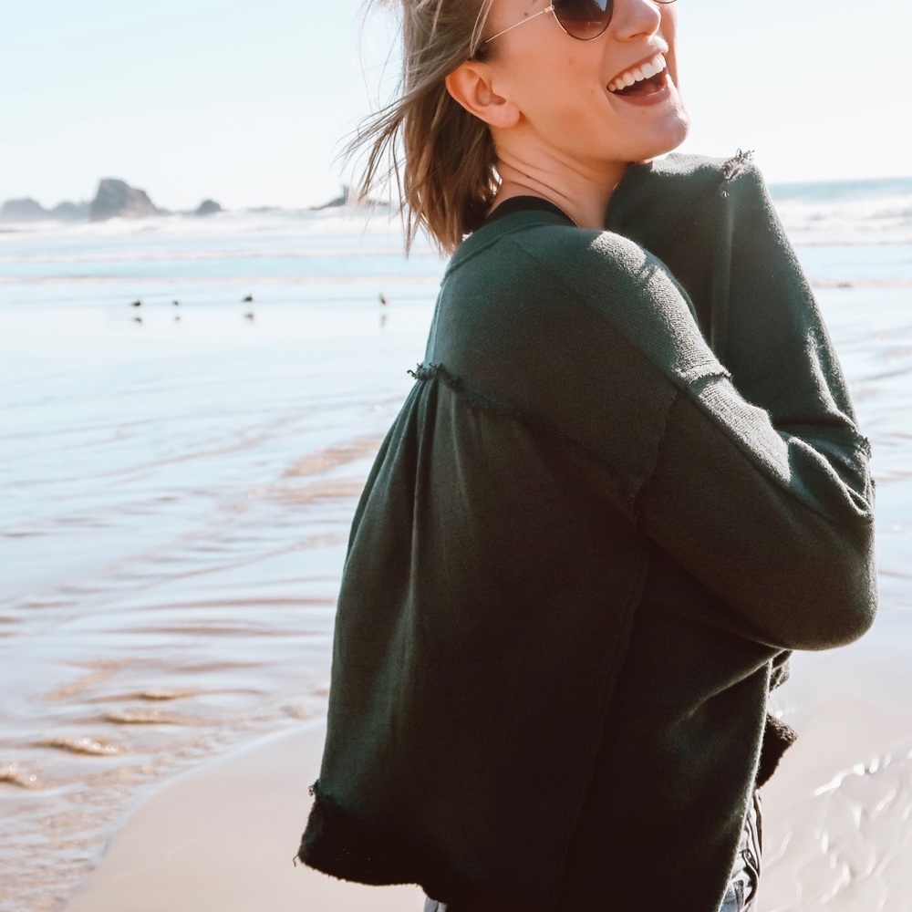 Melrose and market green sweater